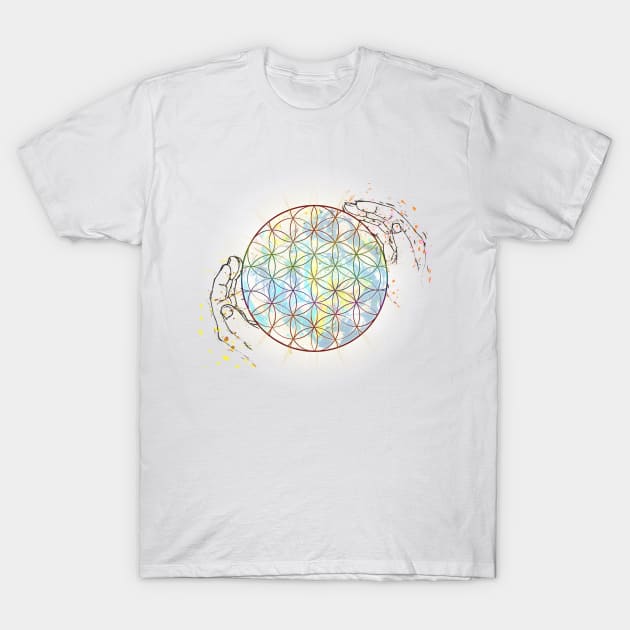 Flower Of Life T-Shirt by MaxencePierrard